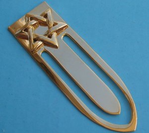 Star of David Bookmark – Gold & Silver Tone Star of David Bookmark – Gold & Silver Tone